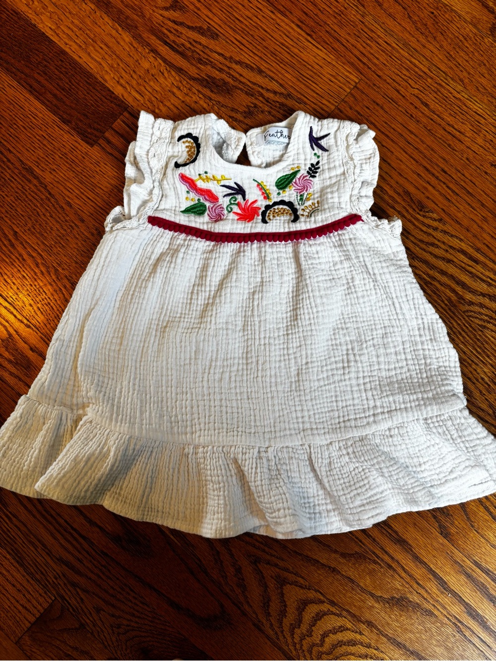 18-24m embroidered muslin sundress